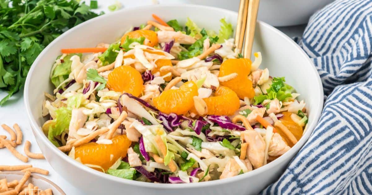 Satisfying Spring Lunch: Asian Chicken Salad with Zesty Ginger Dressing